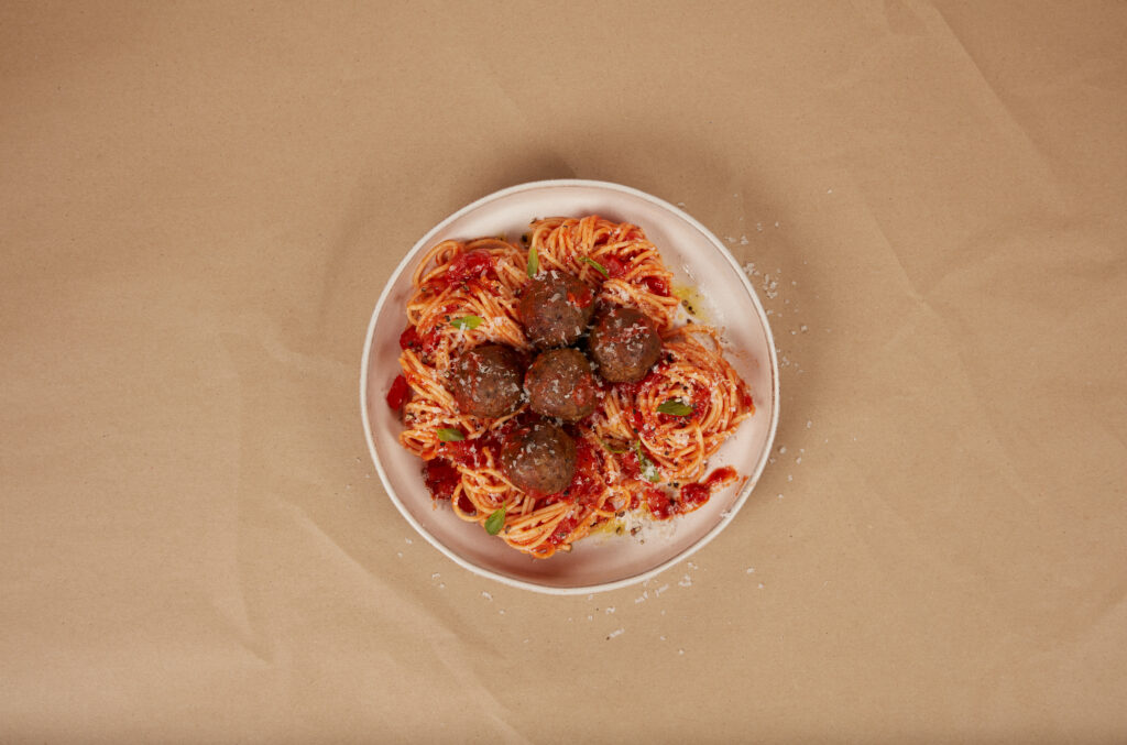 Ivy Farm spaghetti meatballs