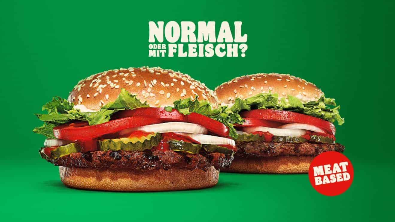 BK Austria normal or with meat campaign