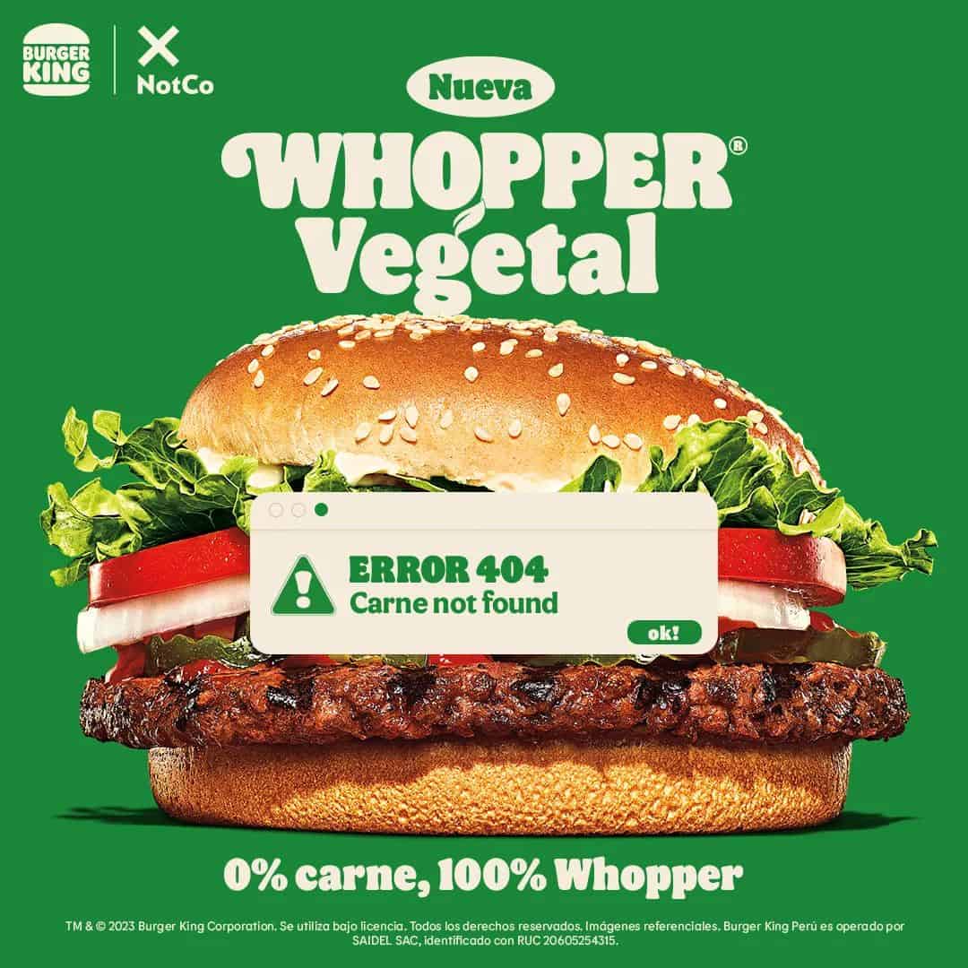 plant based whopper peru