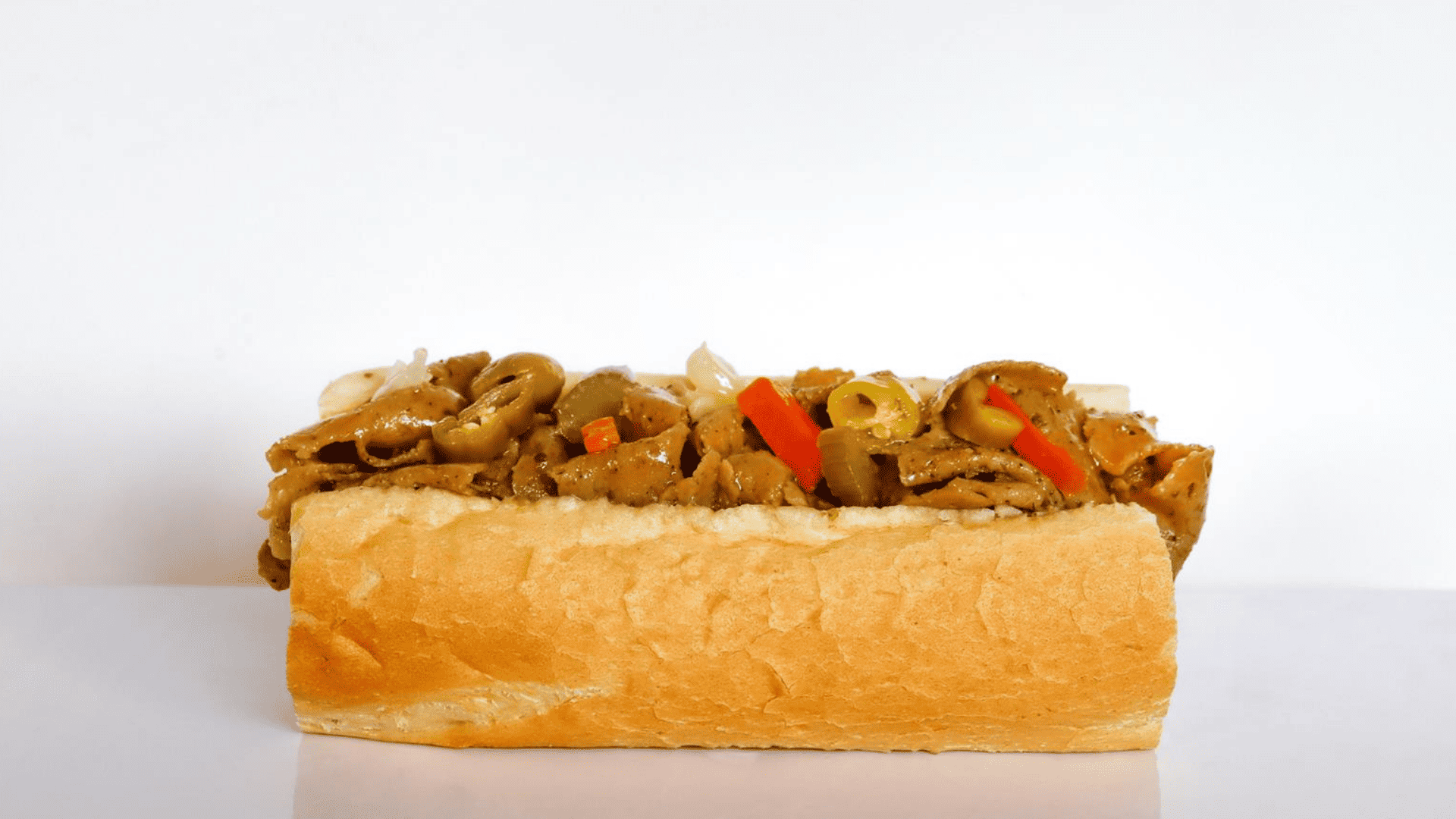 Chicago Vegan Italian Beef Sandwich