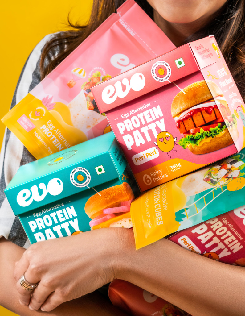 Evo Foods armful of egg products