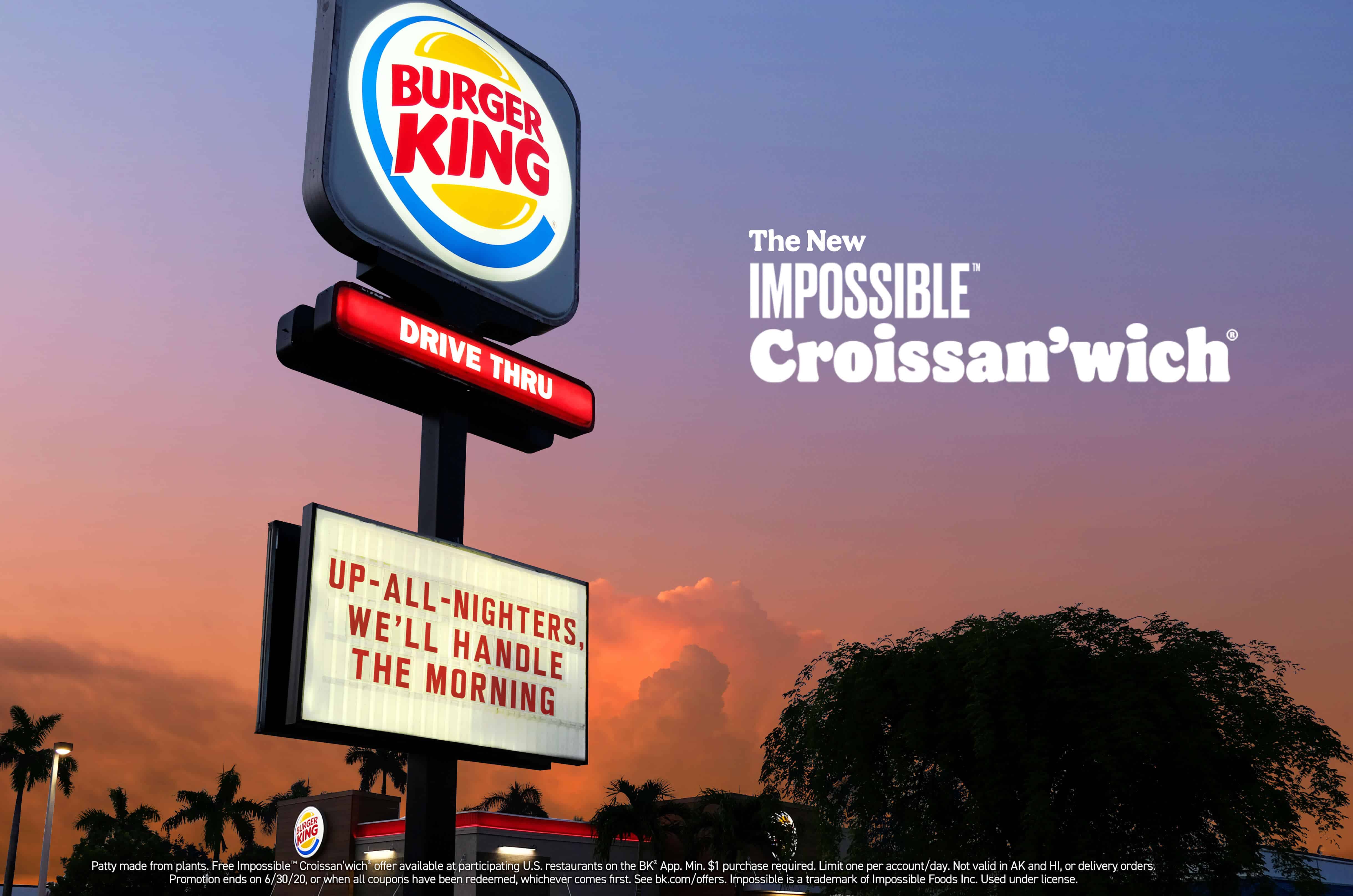 Burger King Restaurants Launch The Impossible Croissanwich Across Us Vegconomist The Vegan