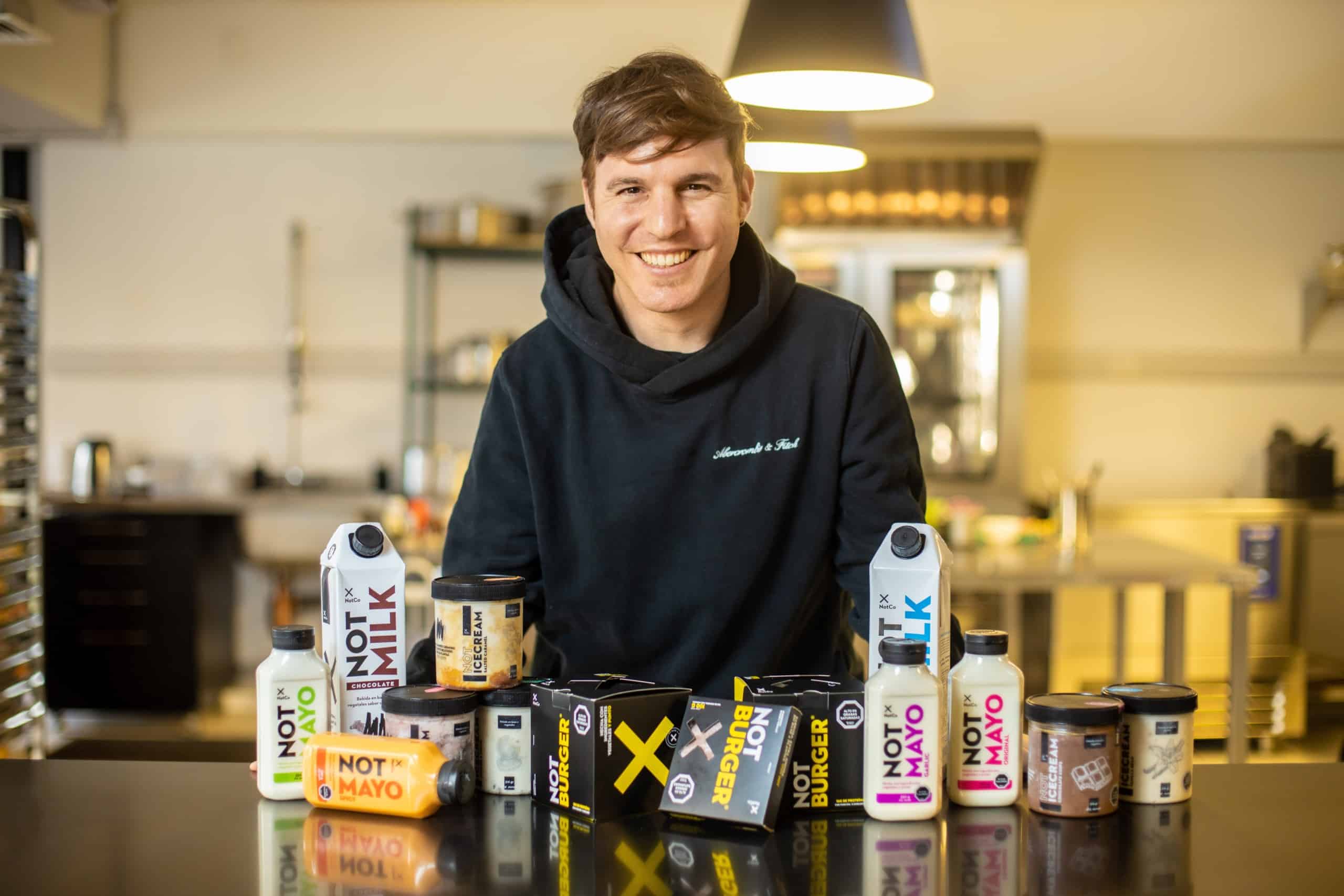 notco products displayed with its founder Matías Muchnick