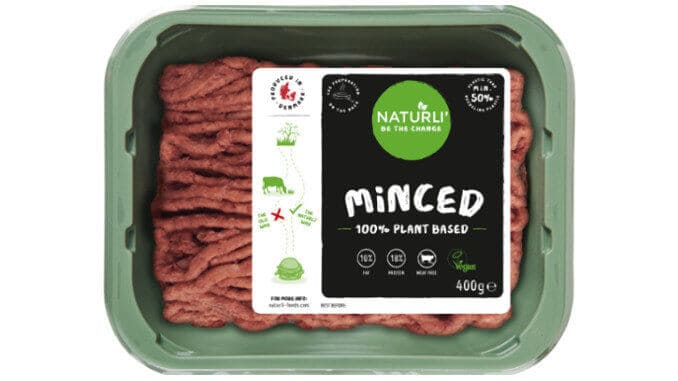 Eine Packung Naturli: vegane Hackfleisch-Alternative