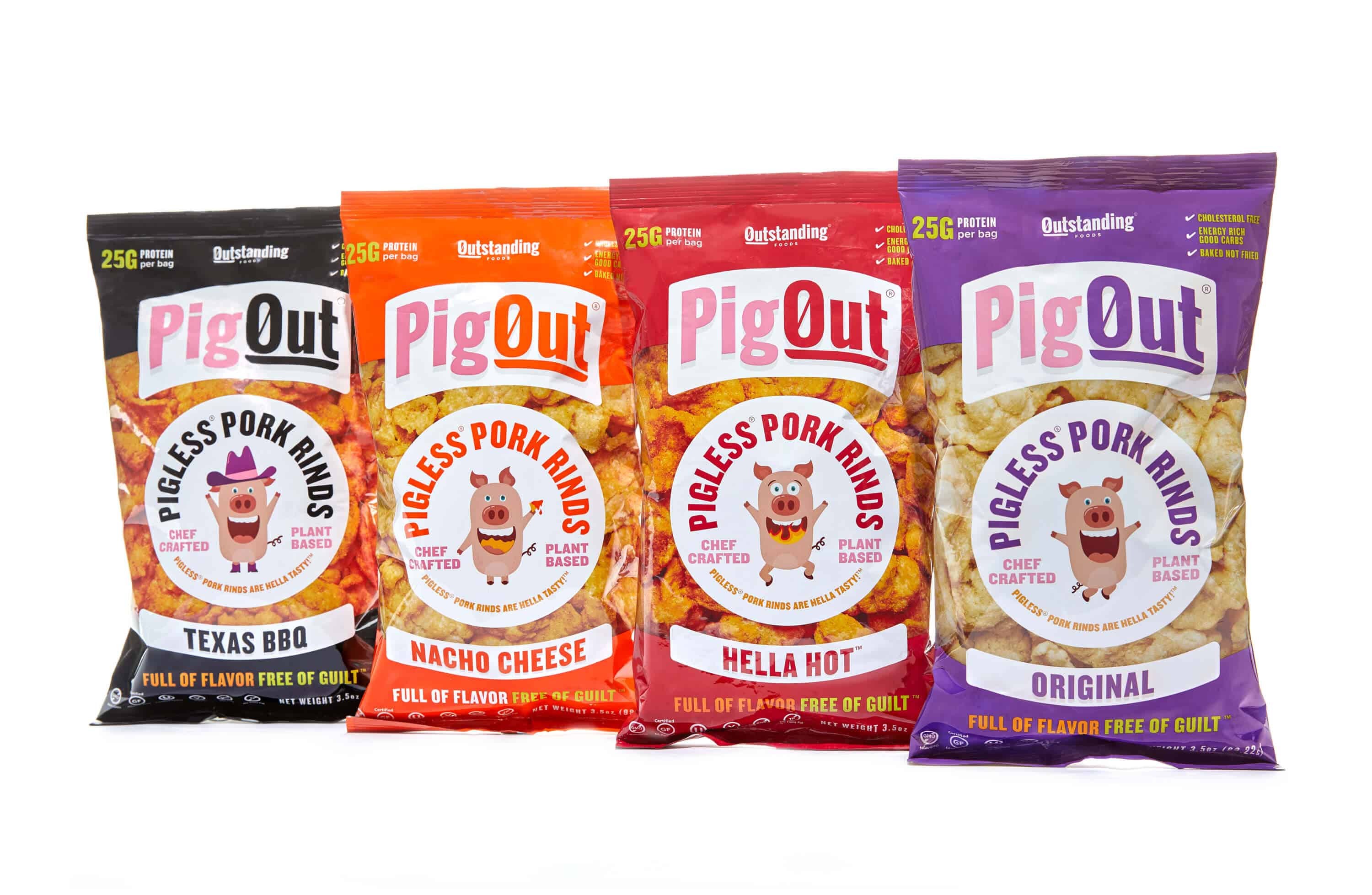 Pig Out Rinds Vegan Pork Rinds Line