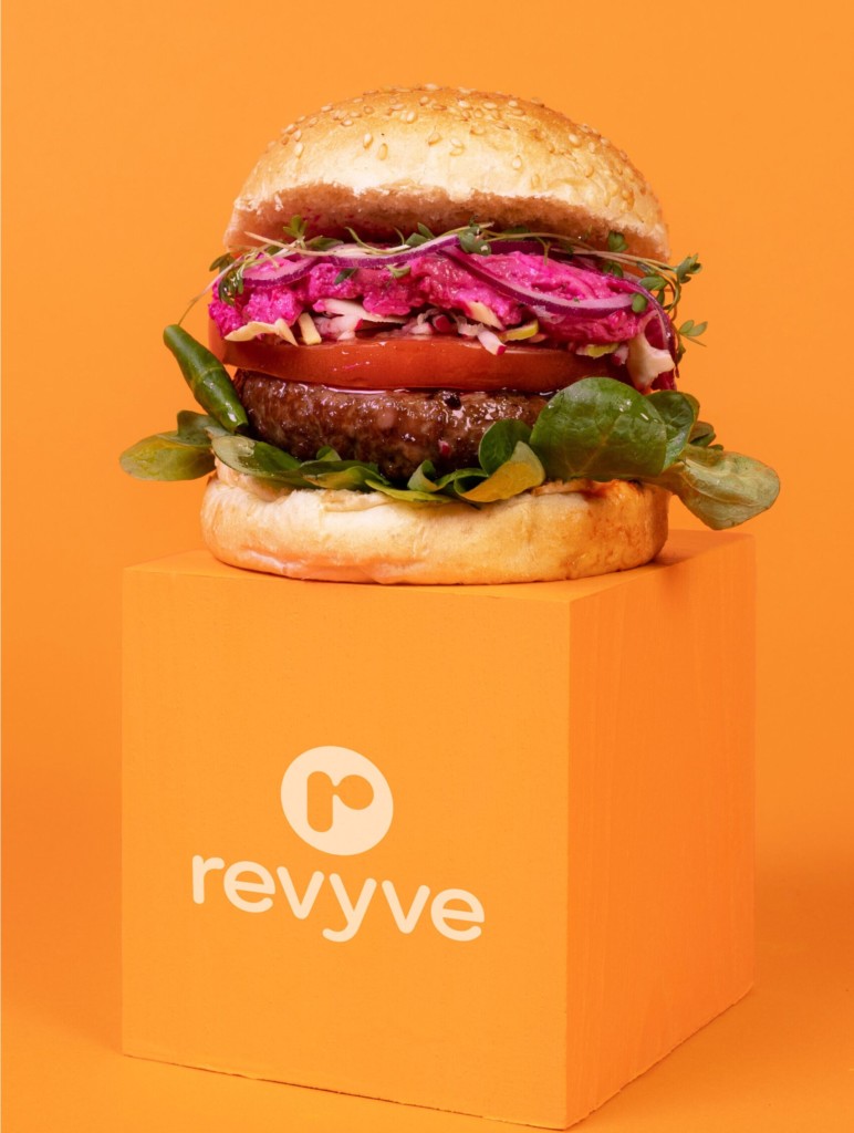 Revive the burger in the orange box