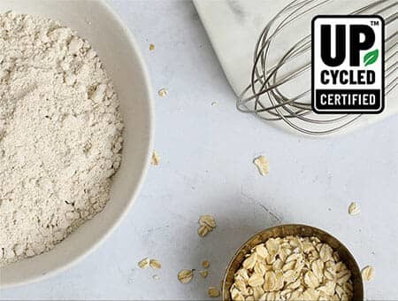 protein powder made with upcycled oat milk waste