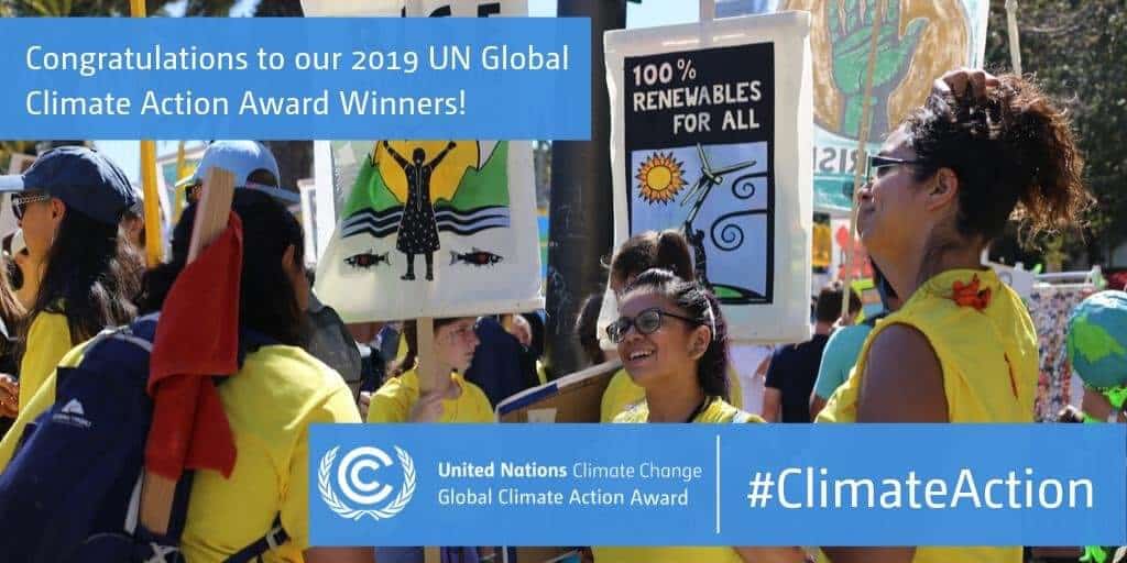 Winners of the 2019 UN Global Climate Action Awards Announced