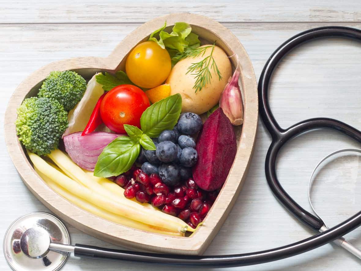 Fruit and stethoscope plant based health