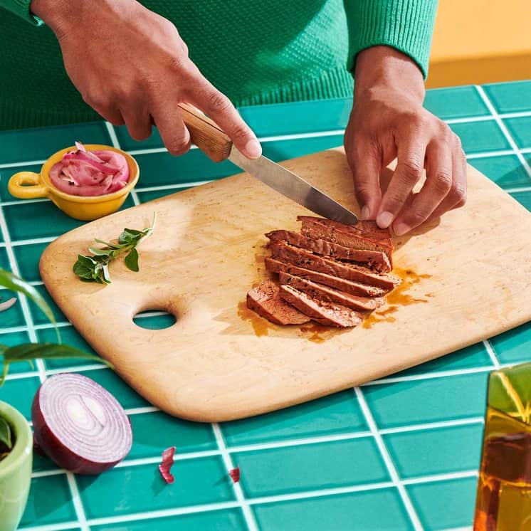 meati-steak-filet on chopping board