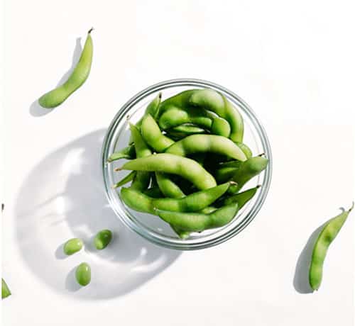 Soybeans in pods