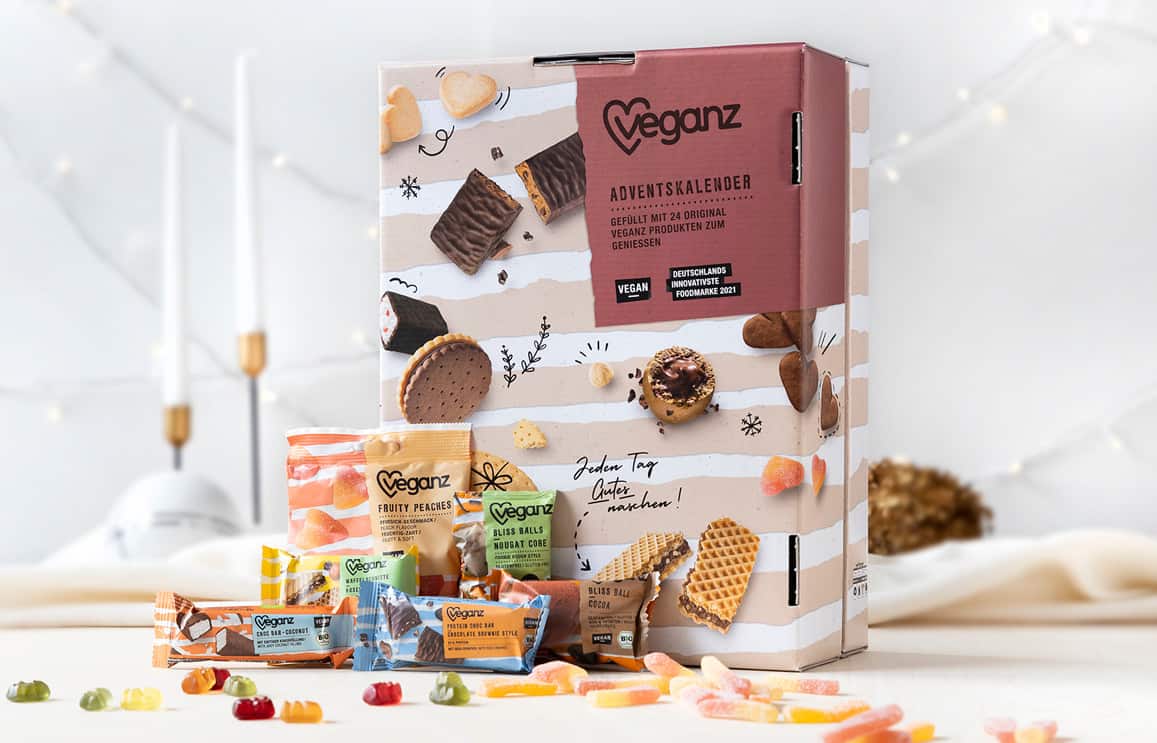 Veganz plant-based product boxes