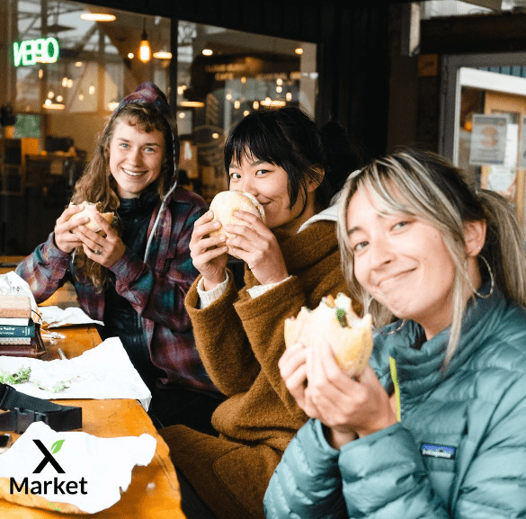 PlantX Customers Enjoying Sandwiches